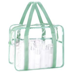Extra Large Clear Cosmetic Makeup Bag, Transparent Pvc Tote Shoulder Bag💘